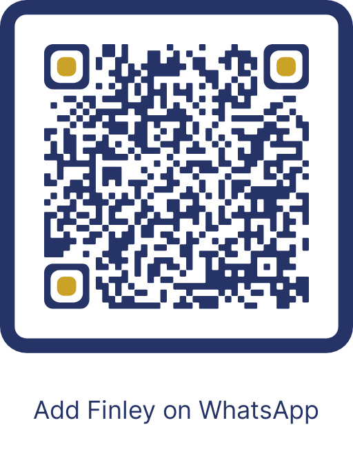 QR code: add Finley on WhatsApp